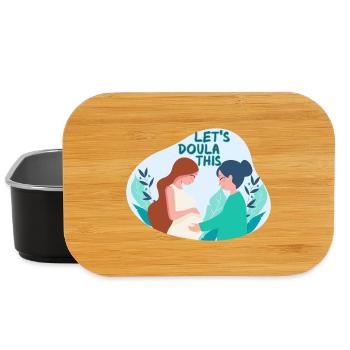 Doula Schwanger Geburtshelfer let's doula this - Lunch Box - Schwarz - Vorne