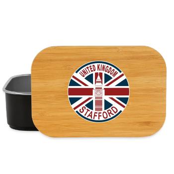 Stafford United Kingdom UK Union Jack British Flag - Lunch Box - black - Front