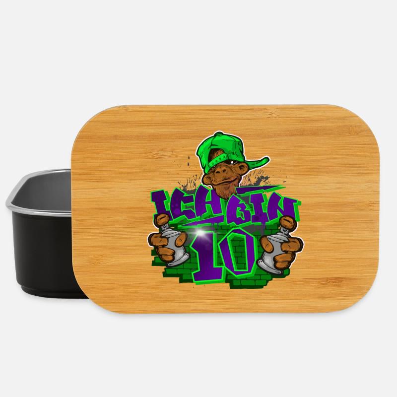 10. Geburtstag Graffiti - Lunch Box - Schwarz