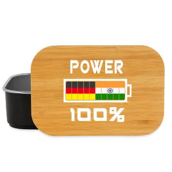 Deutschland und Indien Power 100% - Lunch Box - Schwarz - Vorne
