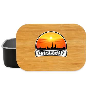 Utrecht Pays-Bas Skyline Vintage Sunset Voyage - Boîte à goûter - noir - Devant