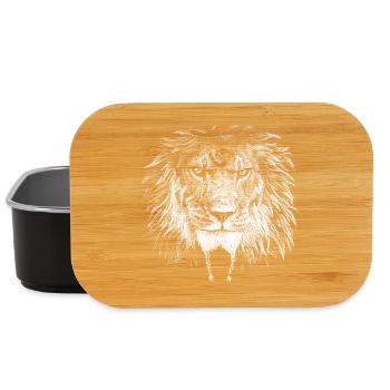 Lion Biker - Lunch Box - black - Front