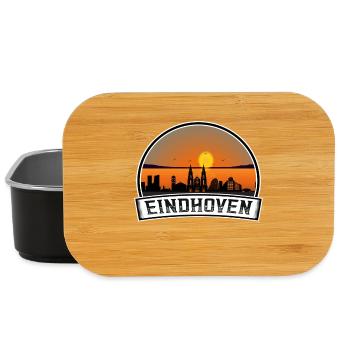 Eindhoven Pays-Bas Skyline Vintage Sunset Trave - Boîte à goûter - noir - Devant