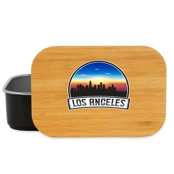Los Angeles Californie États-Unis Skyline Vintage Sunset - Boîte à goûter - noir - Devant