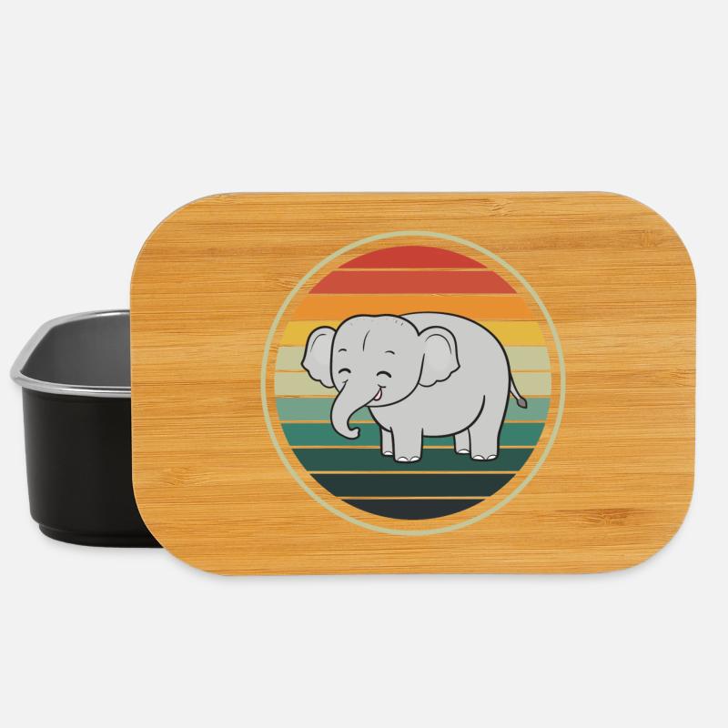 Elephant Elephants - Lunch Box - black