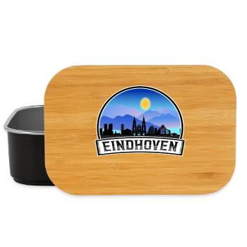 Eindhoven Netherlands Skyline Vintage Sunset Trave - Lunch Box - black - Front