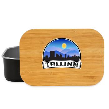 Tallinn Estonie Skyline Vintage Sunset Voyage Souv - Boîte à goûter - noir - Devant