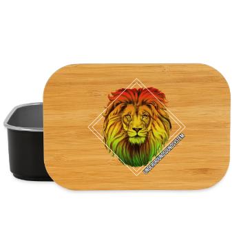 Regenbogenlöwe Diamond Muster - Lunch Box - Schwarz - Vorne