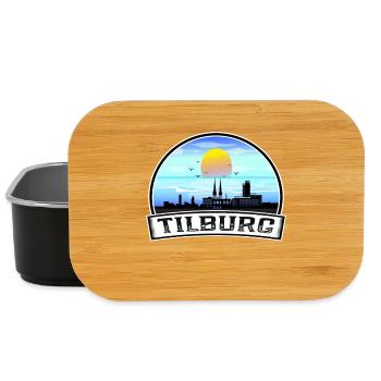 Tilburg Pays-Bas Skyline Vintage Sunset Travel - Boîte à goûter - noir - Devant