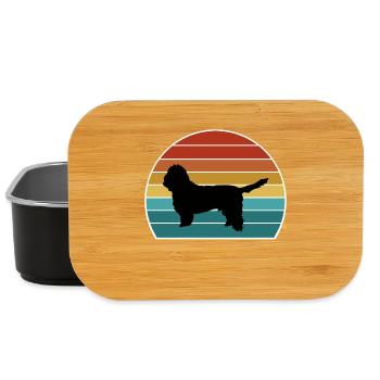 Basset Griffon Vendeen Petit Dog Silhouette Vintag - Lunch Box - Schwarz - Vorne