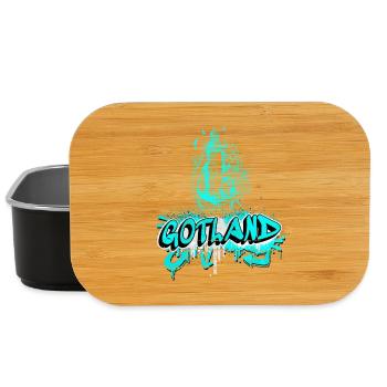 Gotland Graffiti Leuchtturm Design - Lunch Box - Schwarz - Vorne
