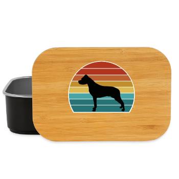 Argentino Dog Silhouette Vintage Sunset pour Chien Lo - Boîte à goûter - noir - Devant