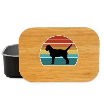 Griffon Fauve De Bretagne Chien Silhouette Vintage S - Boîte à goûter - noir - Devant