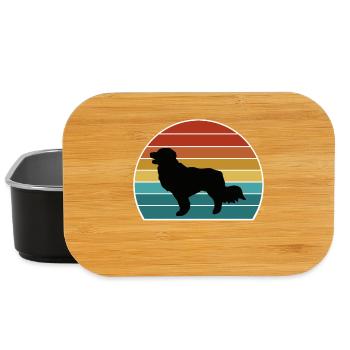 Kooikerhondje Dog Silhouette Vintage Sunset pour Do - Boîte à goûter - noir - Devant
