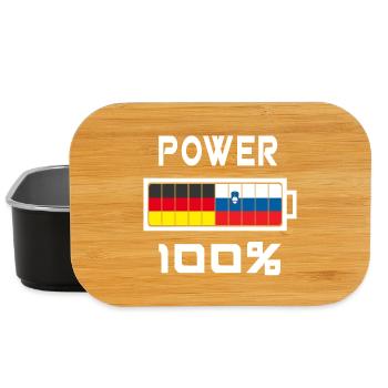 Germany and Slovenia Power 100% - Lunch Box - black - Front