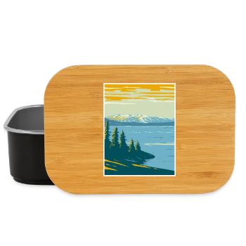 Yellowstone Lake à Yellowstone WPA Poster Art Dec - Boîte à goûter - noir - Devant