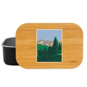 Mercantour National Park WPA Poster Art Deco - Lunch Box - black - Front