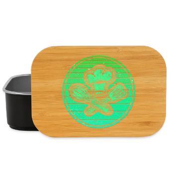 Green symbol in retro style for proud hobby chefs - Lunch Box - black - Front