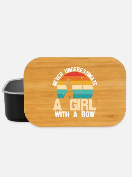 Funny Archery Design For Girls Bowhunter - Lunch Box - black
