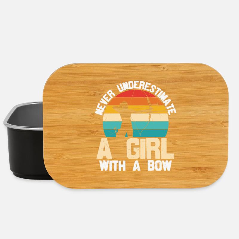 Funny Archery Design For Girls Bowhunter - Lunch Box - black