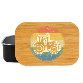 Vintage Trecker für Bauern und Landwirte - Lunch Box - Schwarz - Vorne