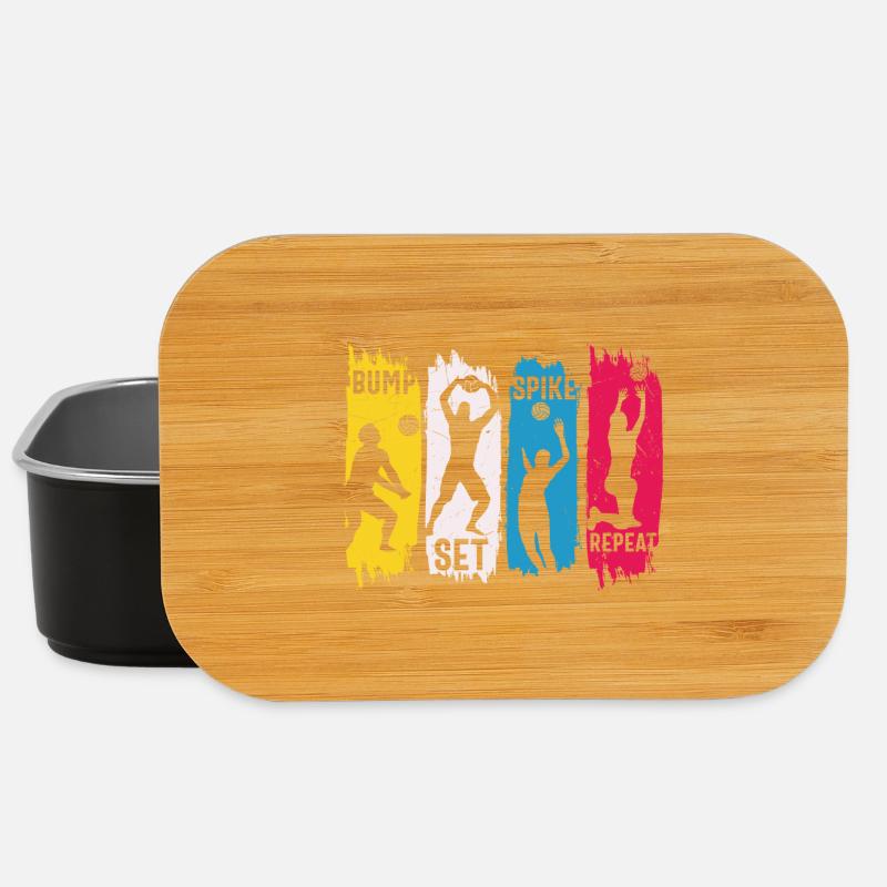 Volleyball Bump Set Spike Wiederholung - Lunch Box - Schwarz