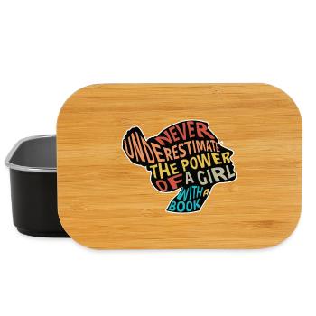 Unterschätze Power Girl niemals mit Buch - Lunch Box - Schwarz - Vorne