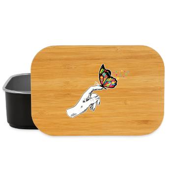 Butterfly Autism Awareness - Lunch Box - black - Front
