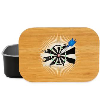 jeu de fléchettes radiant avec flèche de fléchette bleue - Boîte à goûter - noir - Devant