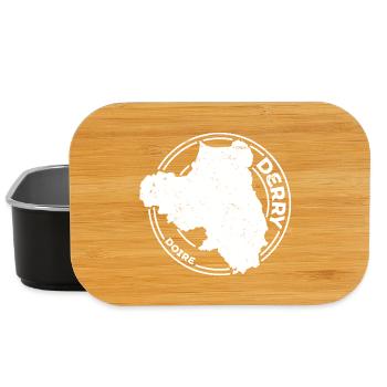 Derry Ireland Map | County Outline Stamp - Lunch Box - black - Front