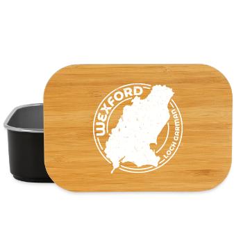 Wexford Ireland Map | County Outline Stamp - Lunch Box - black - Front