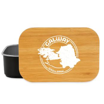 Galway Ireland Map | County Outline Stamp - Lunch Box - black - Front