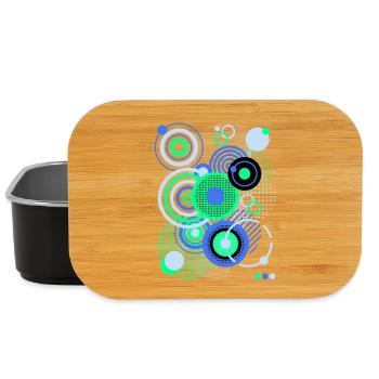 Pattern Colorful Illustration Abstract Art Creative - Lunch Box - black - Front