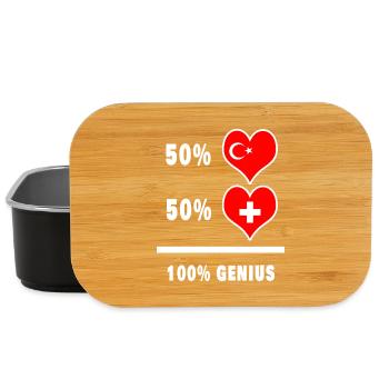 Schweiz und Türkei genial / Geschenk - Lunch Box - Schwarz - Vorne