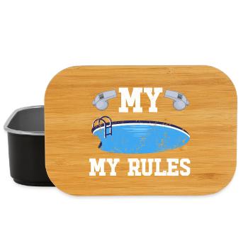 Swimming Pool Bademeister Schwimmlehrer Schwimmbad - Lunch Box - Schwarz - Vorne