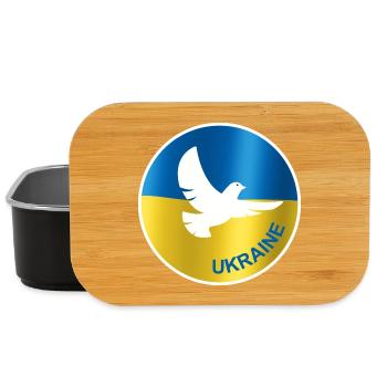 Drapeau de la colombe de la paix de l’Ukraine - Boîte à goûter - noir - Devant