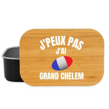 rugby, rugby sport, grand chelem - Boîte à goûter - noir - Devant