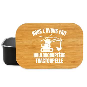 chantier, chef de chantier, chantier humour - Boîte à goûter - noir - Devant