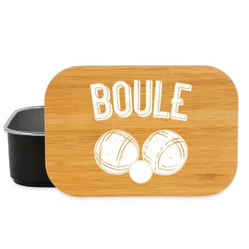 Boulekugeln für Boulespieler Bouler boulen - Lunch Box - Schwarz - Vorne
