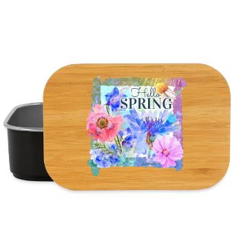 Fleurs de printemps | bonjour le printemps - Boîte à goûter - noir - Devant