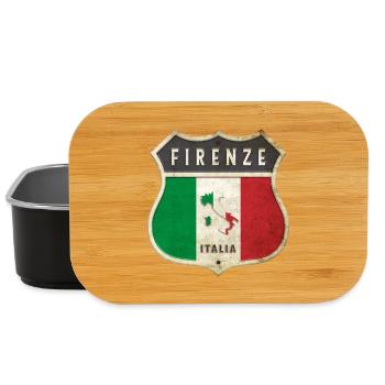 Florence Italie Armoiries Drapeaux Design - Boîte à goûter - noir - Devant