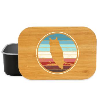 Eule Eulen - Lunch Box - Schwarz - Vorne