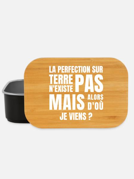 perfection, homme humour, femme humour - Boîte à goûter - noir