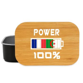 L'Algérie et la France Power 100 % - Boîte à goûter - noir - Devant