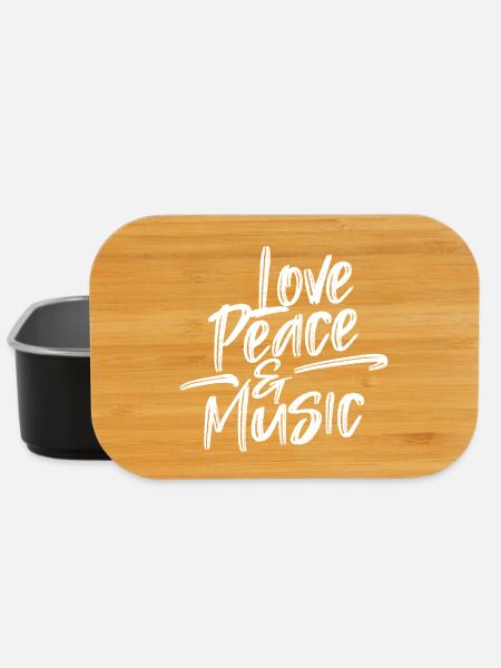 Love Statement Peace Freedom of Expression Pacifist - Lunch Box - black