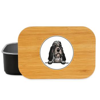 Griffon Bleu de Gascogne Hund für Peeking Dog Lover - Lunch Box - Schwarz - Vorne