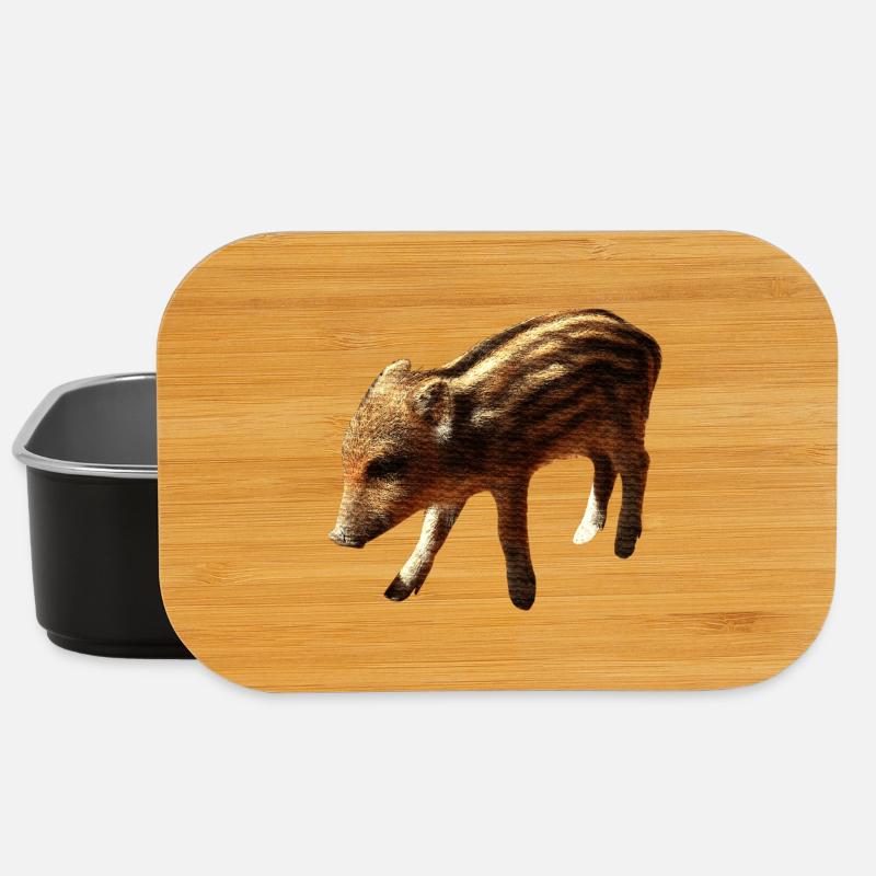 bezaubernde tiergeschenke, Frischling, Wildschwein - Lunch Box - Schwarz