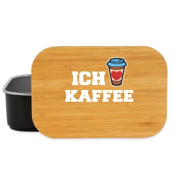 Ich Liebe Kaffee Trinken Kaffeeliebhaber Koffein - Lunch Box - Schwarz - Vorne
