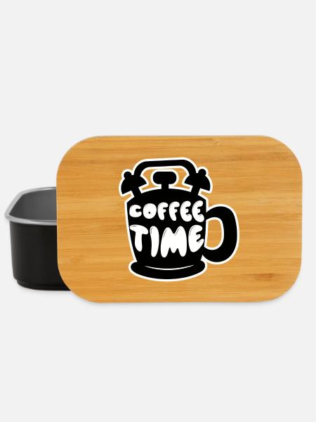 Kaffee Spruch Kaffeekanne Kaffeetrinker Koffein - Lunch Box - Schwarz