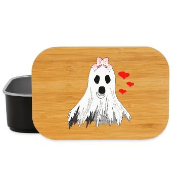 geister, mädchen, halloween Outfit, herzen - Lunch Box - Schwarz - Vorne
